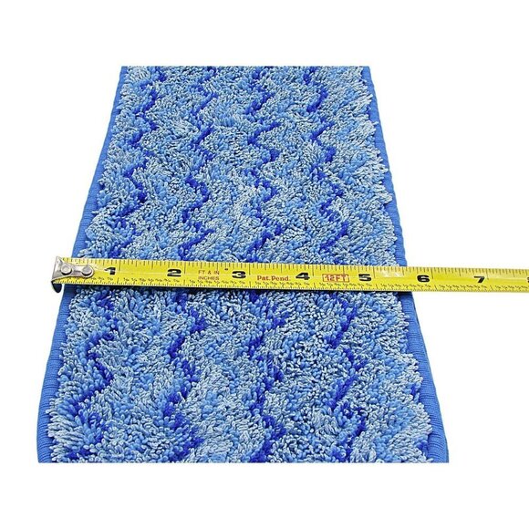 Rubbermaid Commercial HYGEN Q410 Microfiber Wet Pad With Scrubber Lot Of 2 Blue - Picture 4 of 10